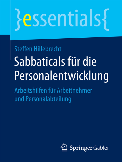 Title details for Sabbaticals für die Personalentwicklung by Steffen Hillebrecht - Available